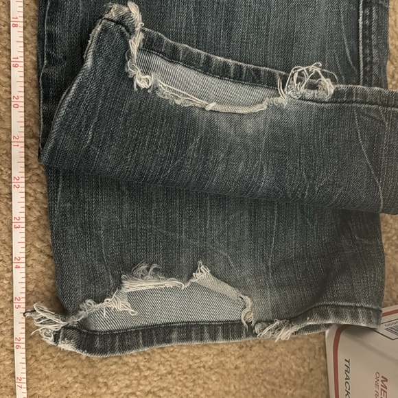 Used 7 for all mankind denim jeans a cut size 36 hem to 26in button fly - Picture 4 of 4